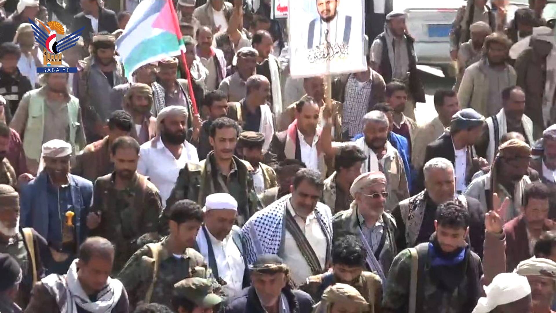 مسـ يرة حاشـ دة بالبيضاء تأيـ يد لقـ رارات القـ يادة ودعـ ما لصـ مود الشـ عب الفلسـ طيني