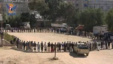 وقفـ ـة للسلـ ـطة المحلية والمكتب التنـ ـفيذي بالبيضاء تضـ ـامنًا مع الشـ ـعب الفلسـ ـطيني